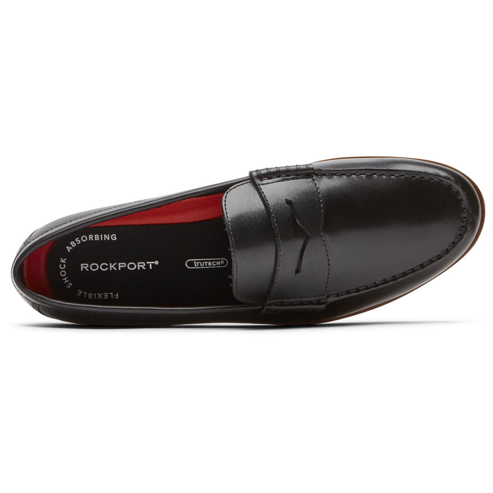 Rockport Singapore Mens Loafers - Curtys Penny Black - RG2175649